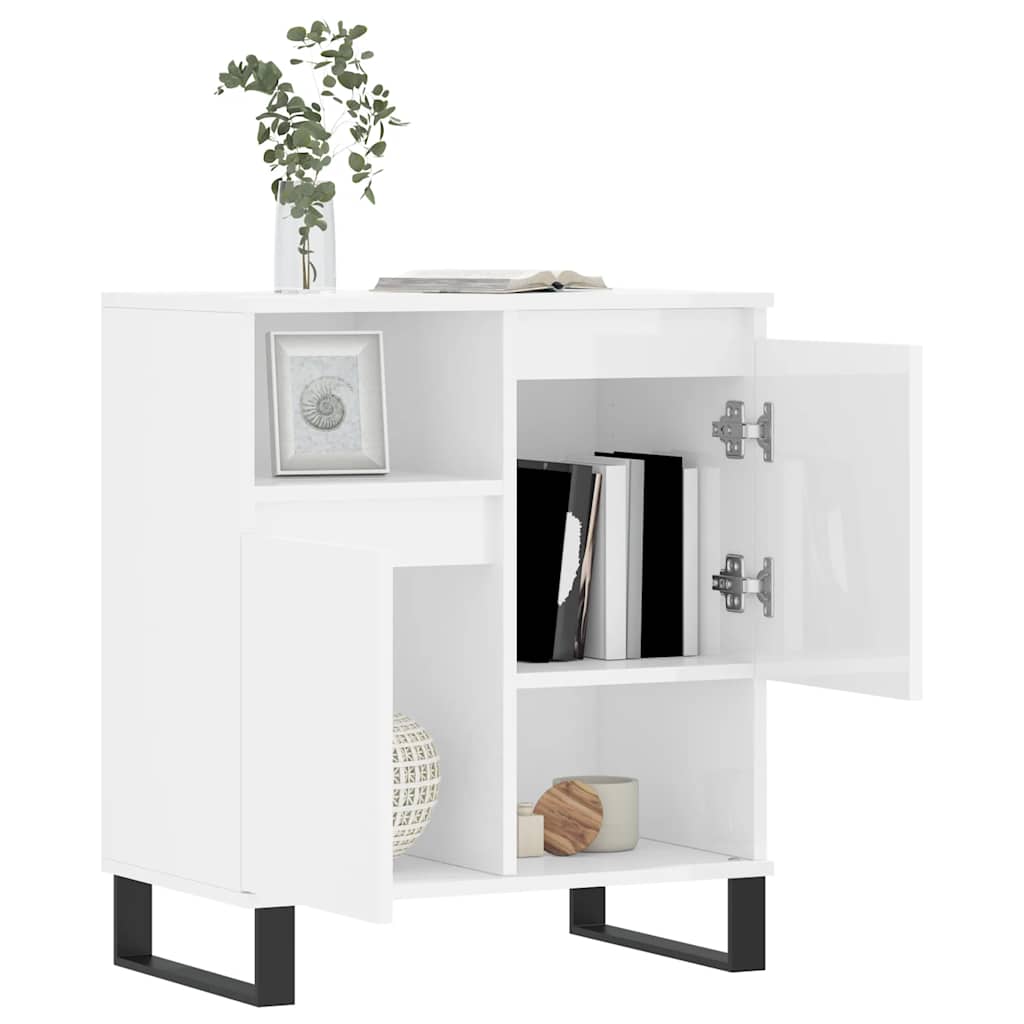 Sideboard Hochglanz-Weiß 60x35x70 cm Holzwerkstoff
